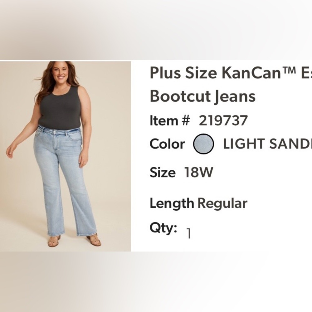 KanCan Women's Light Sand Bootcut Jeans